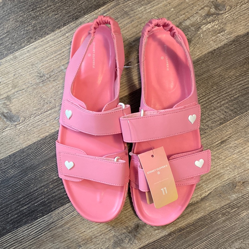 Stoney Clover Lane x Target Two Strap Heart Sport Sandals size 11 NEW NWT